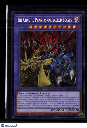 Yu-Gi-Oh! 2020 Chaos Impact The Chaotic Phantasmal Sacred Beasts 1st Edition