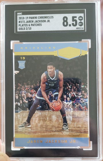 Jaren Jackson JR RC 2018 Chronicles #373 Plates & Patches GOLD /10 SGC 8.5 🔥 RARE
