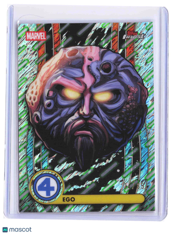 2026 Topps Finest Marvel Ego Green Wave Refractor 4/65 #016 Serial Numbered Trading Card