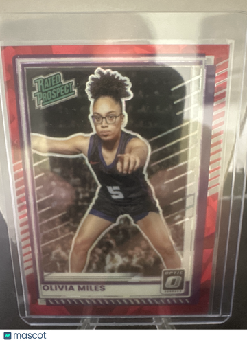 2025-26 Panini Donruss Optic Red Ice Prizm Olivia Miles #89 Notre Dame Basketball Card