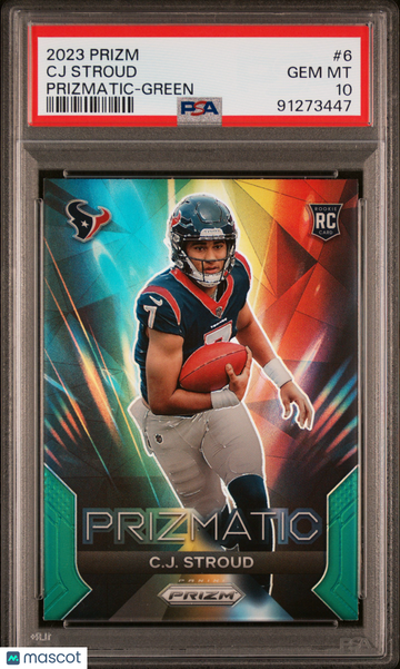 2023 Panini Prizm Prizmatic CJ Stroud #6 Green PSA 10