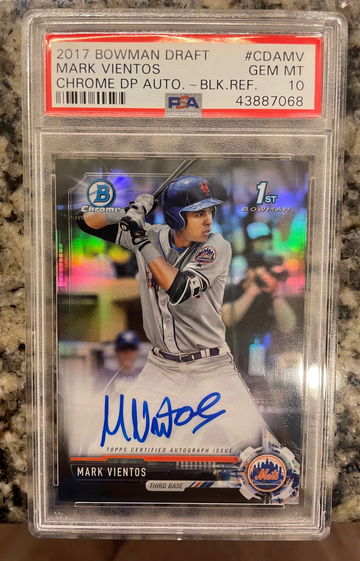2017 Bowman Draft black refractor Mark Vientos