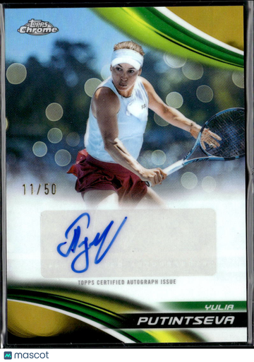 2025 Topps Chrome Tennis Yulia Putintseva #CA-YPA /50 Topps Certified Autograph Issue