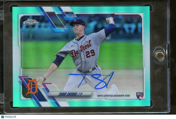 2021 Topps Chrome Tarik Skubal #RA-TSK Aqua Refractor /199 RC