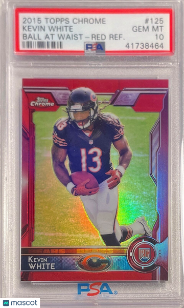 2015 Topps Chrome Kevin White #125 Red Refractor PSA 10