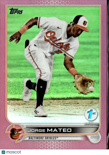 Jorge Mateo 2022 Topps Series 1 1st Edition Pink Baltimore Orioles
