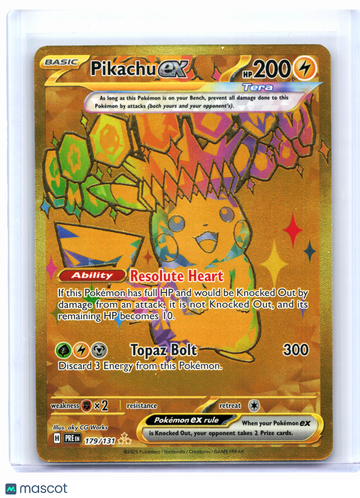 Prismatic Evolutions Pikachu ex Gold Hyper Rare #179/131