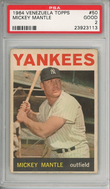 1964 Venezuela Topps Mickey Mantle