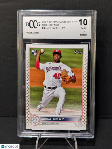 2022 Topps Factory Set Gold Stars Josiah Gray #43 BGS 10