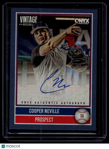 2026 Onyx Vintage Cooper Neville #VA-CONE Blue Bordered Autograph AU SN100