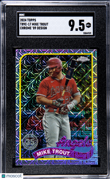 2024 Topps Mike Trout #T89C-17 Chrome '89 Design SGC 9.5