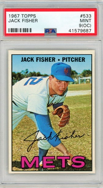 1967 Topps Jack Fisher #533 PSA 9 (OC) P1324