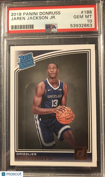 Jaren Jackson Jr. 2018 Donruss Rated Rookie RC #188 PSA 10 Memphis Grizzlies