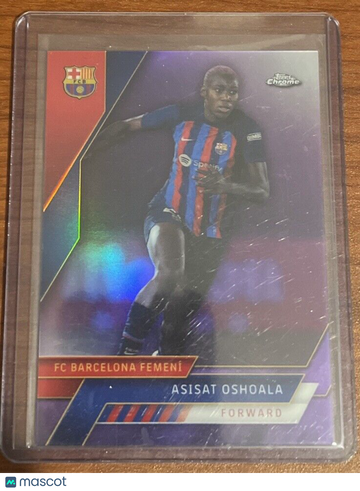 2022-23 Topps Chrome FC Barcelona Asisat Oshoala #0215 Purple Refractor