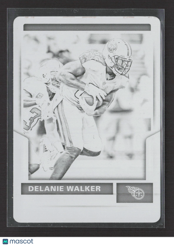 2017 Panini Score Football Delanie Walker #326 Black Printing Plate /1 Printing Plate