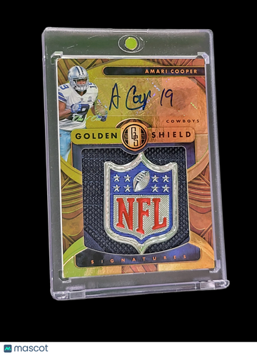 2021 Panini Gold Standard Golden Shield Signatures Amari Cooper #GSS-AC One of One NFL Shield Patch Memorabilia