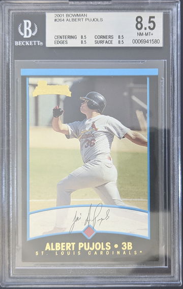 2001 Bowman Albert Pujols Rookie Card #264 BGS 8.5