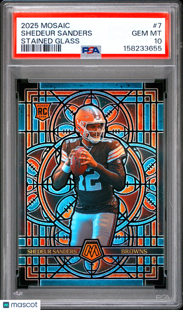 2025 Panini Mosaic Stained Glass Shedeur Sanders #7 PSA 10