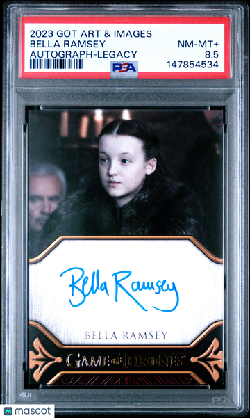 2023 Rittenhouse Game Of Thrones Art & Images Autographs Bella Ramsey Legacy PSA 8.5
