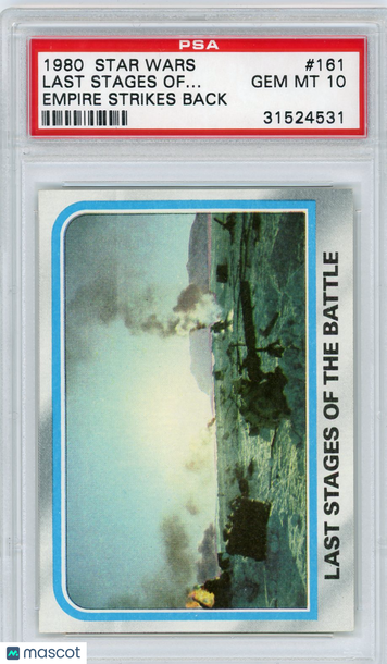 1980 Star Wars Empire Strikes Back Last Stages Of.. . #161 PSA 10