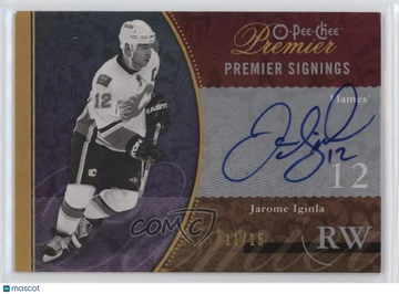 2009-10 O-Pee-Chee Premier - Premier Signings - Spectrum Jarome Iginla #PS-JI Spectrum 11/15
