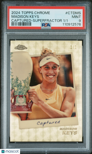 2024 Topps Chrome Tennis Captured Madison Keys #CTDMS Superfractor 1/1 PSA 9