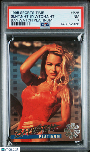 1995 Sports Time Baywatch Platinum PAMELA ANDERSON #P25 PSA 7