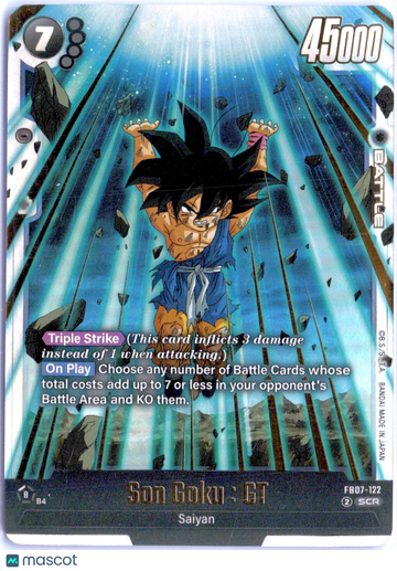 2019 Bandai Dragon Ball Super Card Game Assault of the Saiyans Son Goku (GT) GOLD HOLOFOIL #FB07-122