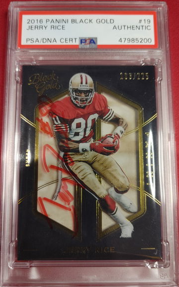 2016 Black Gold Jerry Rice Autographed 193/225 San Francisco 49ers