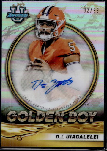 2021 Bowman GBA-DU D.J. Uiagalelei Golden Boy /99 Auto