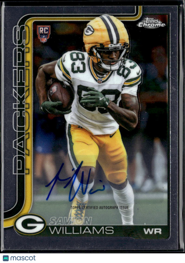 Savion Williams 2025 Topps Chrome RC Auto Green Bay Packers