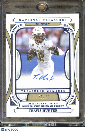 2025 Panini National Treasures Collegiate Treasured Moments Travis Hunter #TMS-THR /75 RC