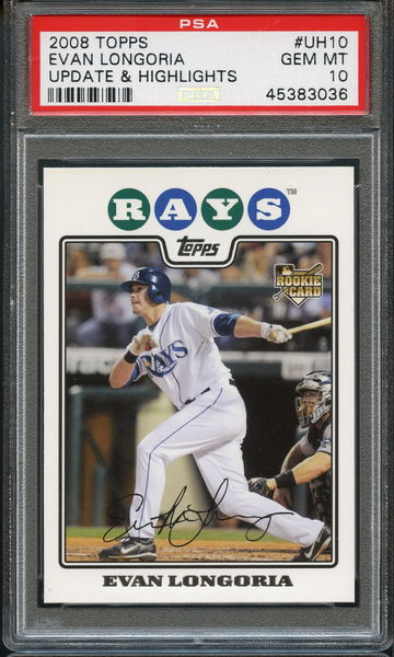 Evan Longoria 2008 Topps Update Rookie PSA 10