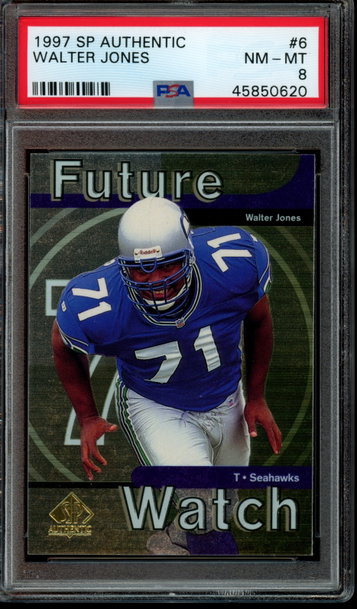 1997 SP Authentic #6 Walter Jones PSA 8 NM-MT