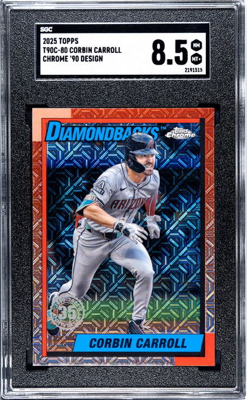 2025 Topps #T90C-80 Corbin Carroll Chrome '90 SGC 8.5