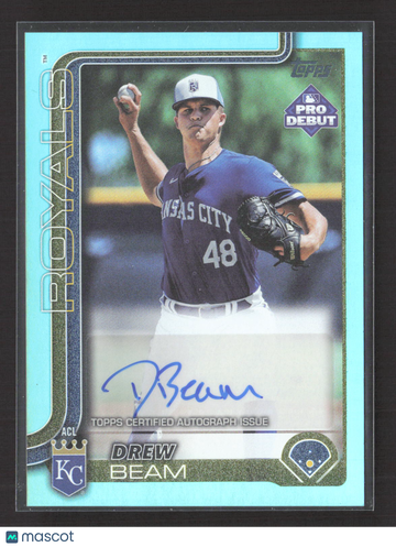 2025 Topps Pro Debut Drew Beam #PD-144 Cyan Auto