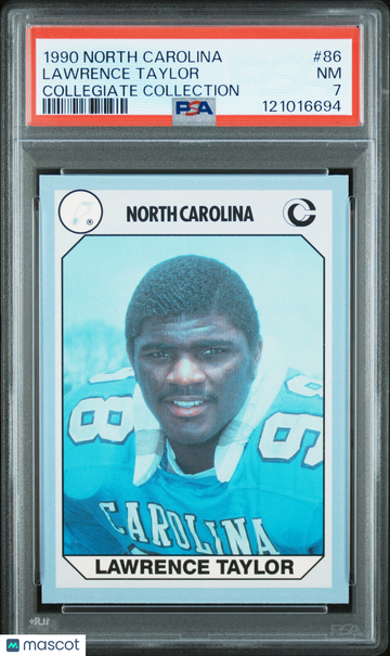 1990 North Carolina Collegiate Collection Lawrence Taylor #86 Short Print HOF PSA 7