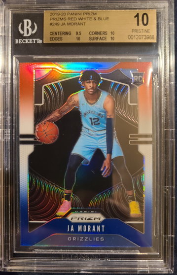2019-20 PANINI PRIZM JA MORANT RWB PRISTINE