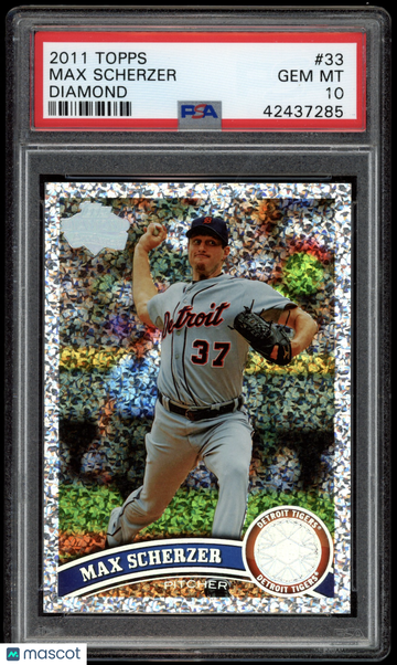 2011 Topps Series 1 Max Scherzer #33 Diamond Anniversary PSA 10