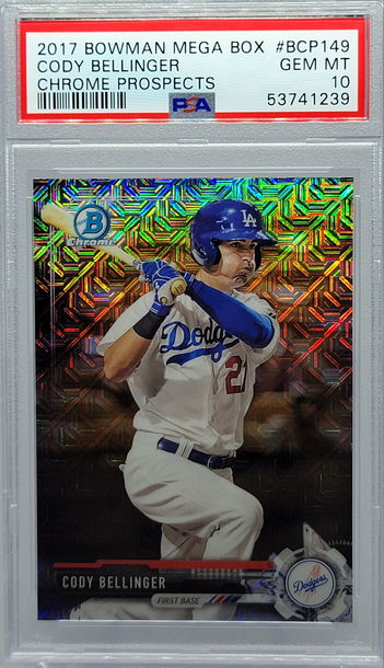2017 BOWMAN MEGA BOX #BCP149 CODY BELLINGER CHROME PROSPECTS PSA 10