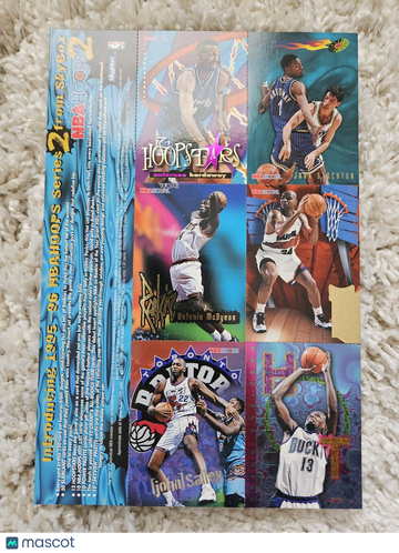 1995-96 NBA Hoops Series 2 Promo 6 card Sheet Uncut Hardaway, Barkley, Stockton