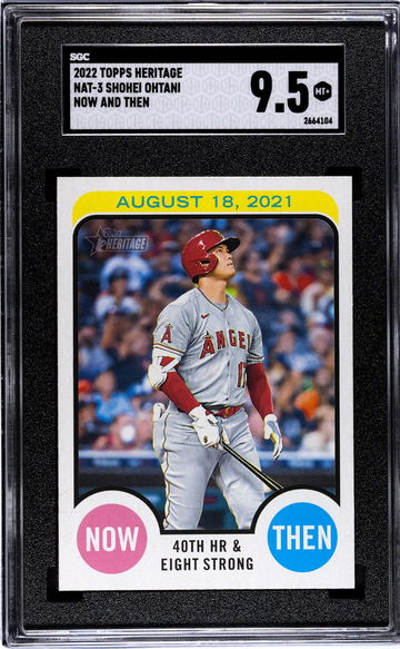 2022 Topps Heritage Now And Then Shohei Ohtani #NAT-3 SGC 9.5