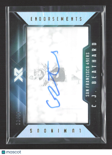 2017 Panini XR Luminous Endorsements C.J. Beathard #LE-CB 33/99 Auto