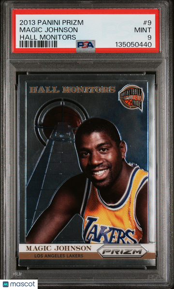 2013 Panini Prizm Hall Monitors Magic Johnson #9 PSA 9