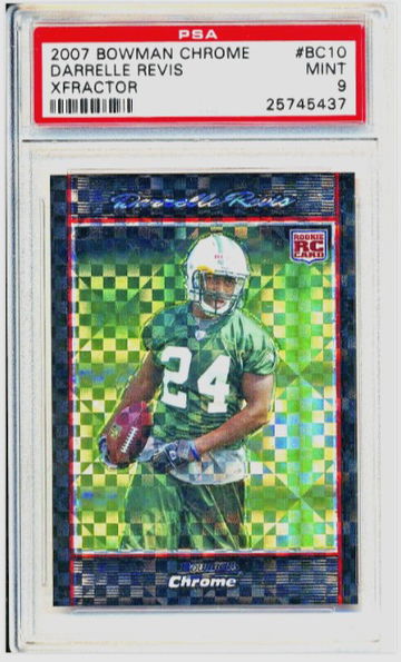 2007 Bowman Chrome XFRACTOR #BC10 Darrelle Revis ROOKIE 253/275 SUPER LOW POP!