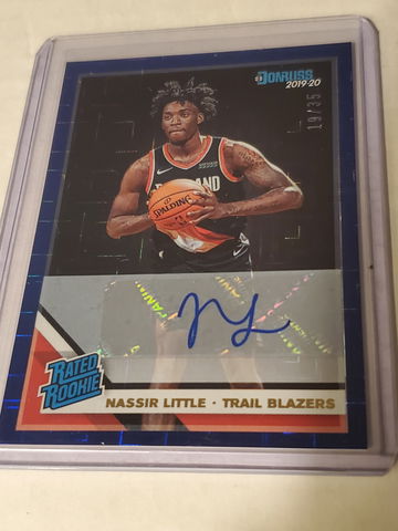 NASSIR LITTLE 2019-20 DONRUSS CHOICE BLUE AUTO #'D 19/35