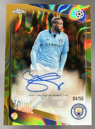 2025 Topps Chrome UCC Yaya Toure  Legends Gold Lava Refractor Auto /50