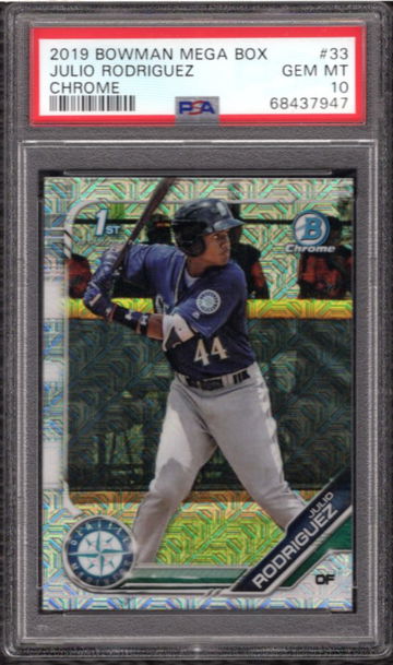 2019 Bowman Mega Box Julio Rodriguez Chrome PSA 10