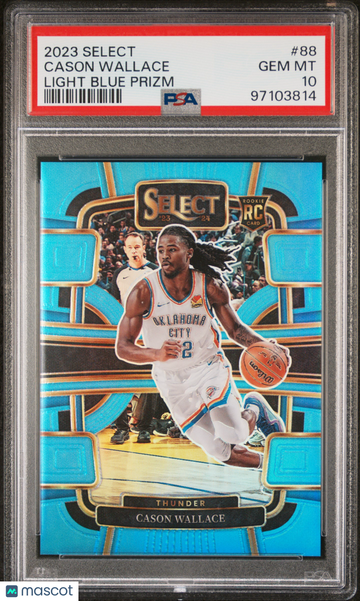 2023 Panini Select Cason Wallace #88 Light Blue Prizm PSA 10