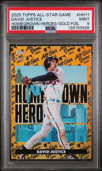 2025 Topps All-Star Game Homegrown Heroes Gold Foil David Justice #HH11 PSA 9